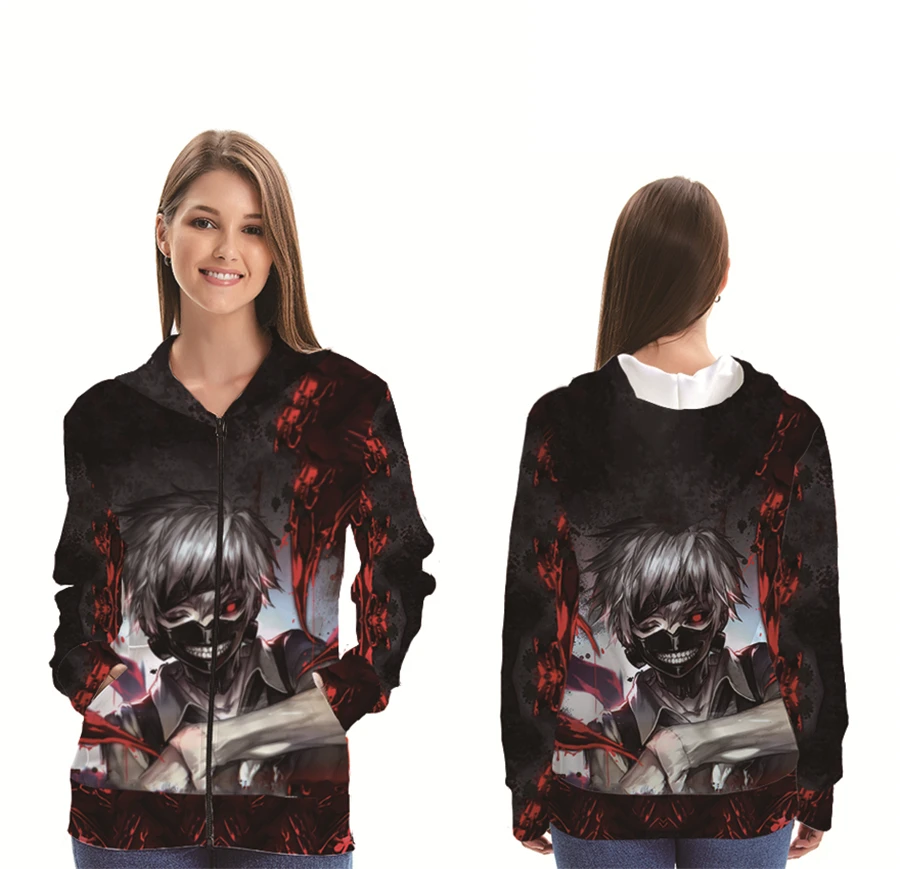 Аниме «Токийский Гуль» Kaneki Ken, толстовки на молнии, женские повседневные толстовки с мультяшным принтом, куртка с капюшоном для девочек для костюмированной вечеринки, пальто, одежда - Цвет: MQX 1650