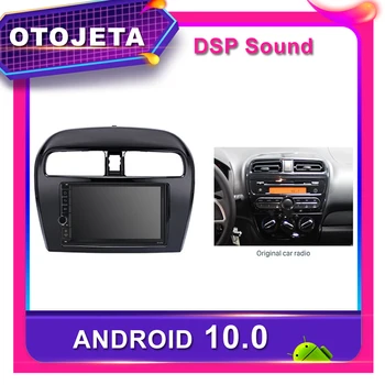

Frame android 10.0 dvd player car radio for 2012 Mitsubishi Mirage Car GPS bluetooth dsp stereo multimedia DVR tape recorder