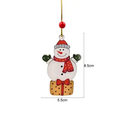 Nicro, новинка, деревянная подвеска на рождественскую елку, украшения, сделай сам, ремесло, красочная печать, Рождественское украшение, вечерние украшения для дома# Chr51 - Цвет: Snowman