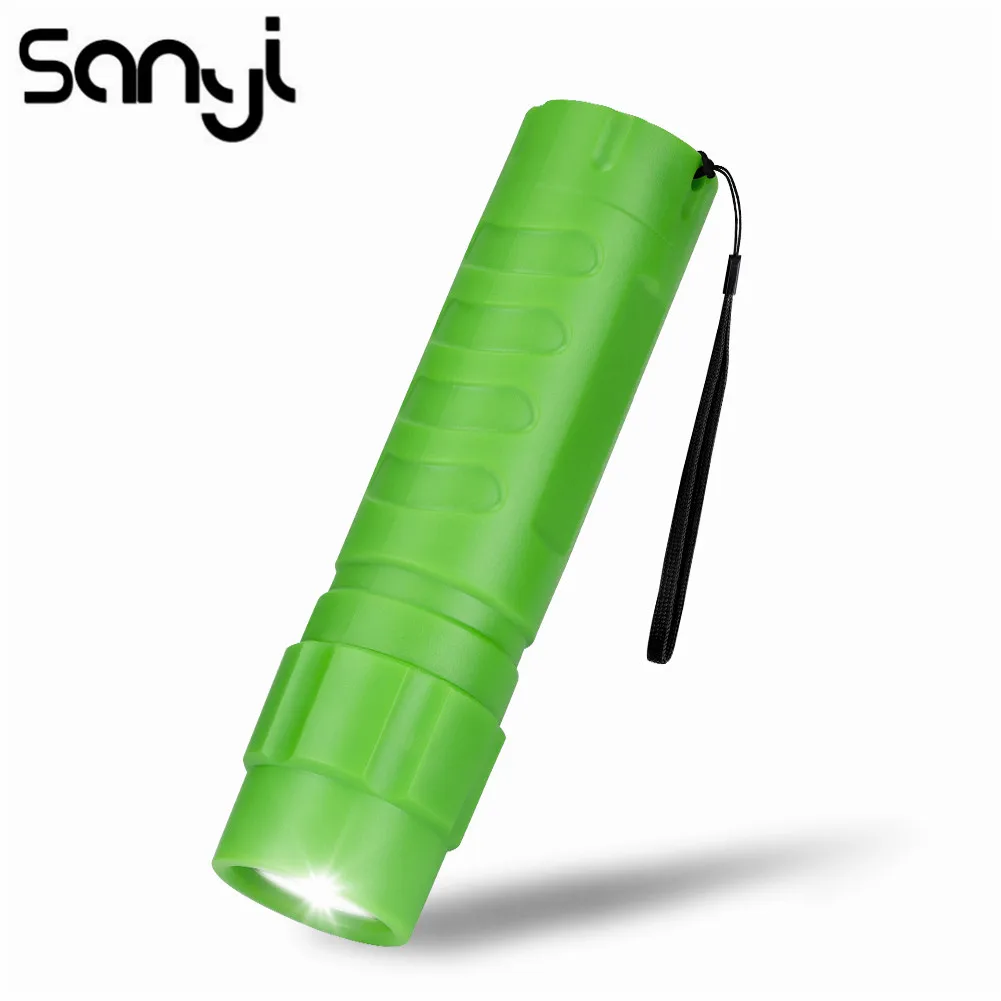 

Sanyi Portable Mini LED Flashlight COB Lantern Torch Light Power by 3 x AAA Battery Flashlight for Hunting Climbing Light Lamp