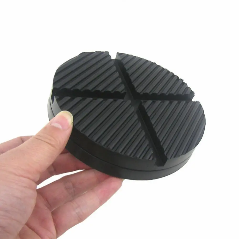 

80% Hot Sale Car Cross Slotted Frame Rail Floor Jack Disk Rubber Pad for Pinch Weld Side