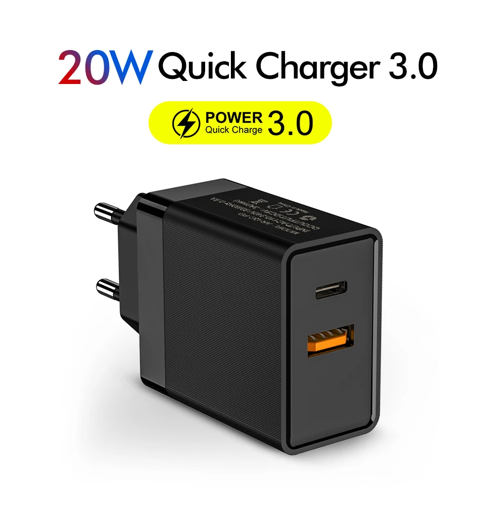 ROCK Quick Charge 3,0 type C USB зарядное устройство QC3.0 настенное зарядное устройство для мобильного телефона iPhone 11 Pro Max Xiaomi samsung Быстрая зарядка