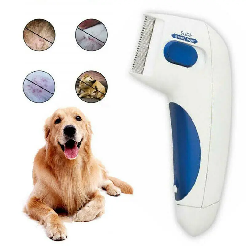 Electric Pet Flea Lice Cleaner Comb Grooming Removal Tools For Cat Dog Cleaning Brush Anti Supplies | Дом и сад