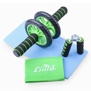 

Wheel Roller Fitness Set Push Up Bar Jump Rope Workout Train Brand new