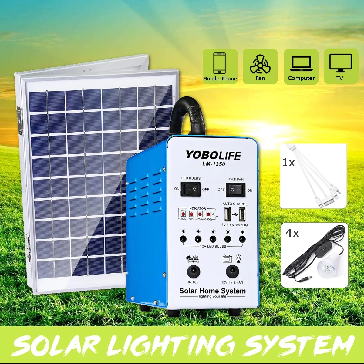

Mini Solar Panel Generator Portable Solar Generator Iron Shell Solar Energy Storage 12V Outdoor Supply New Arrival 2019