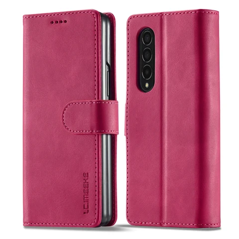 Samsung Galaxy Z Fold 3 Case With Card Pocket Folding Flip Cover Wallet Leather Book Case For Galaxy Z Fold 3 Fold3 Coque