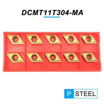 

10PCS DCMT11T304 MA PC4025 High Quality Carbide Inserts External Turning Tool DCMT 11T304 CNC Lathe Cutter Tool For Hard Steel