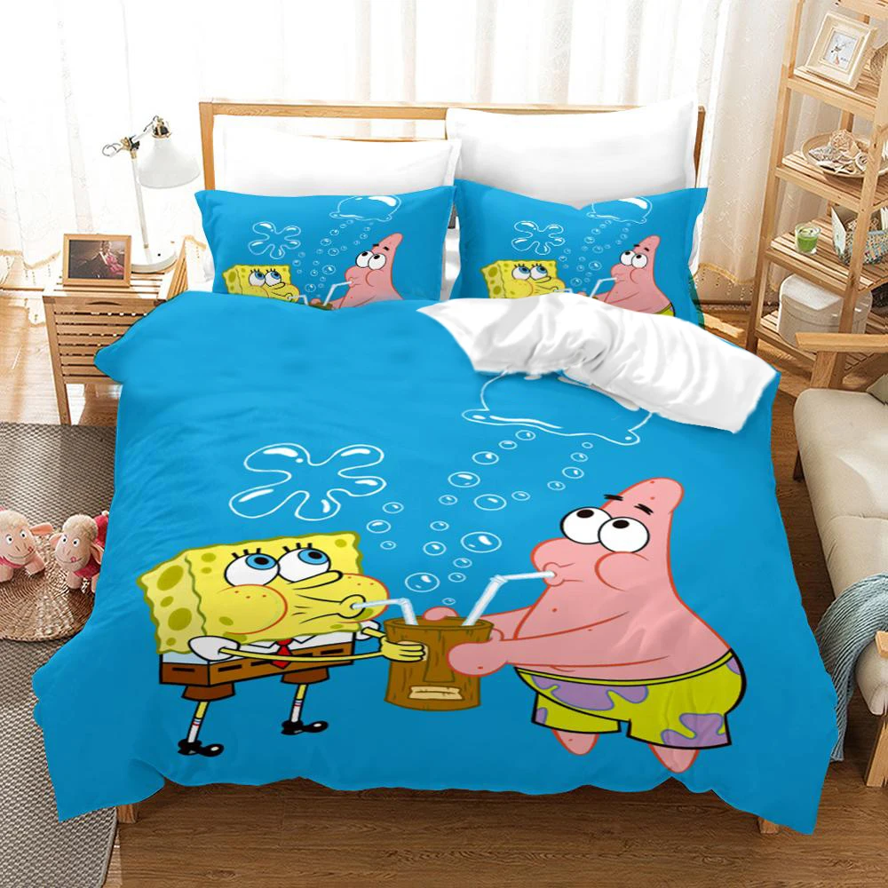 

Catoon SpongeBob SquarePants 3D Print Duvet Cover Set Comforter Bedding Set Kids Full Queen King Size Bed Set Quilt Bed Cover