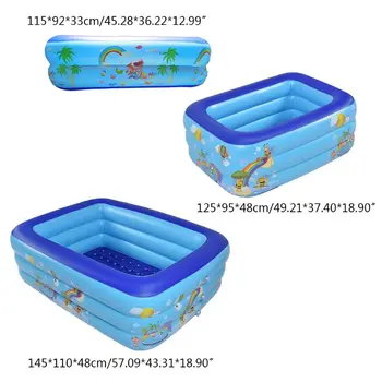 

Inflatable Swimming Pool Summer Thick Safe Inflated Water Fun Play Kids Bathtub GXMB