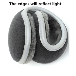 Novo dobrável earmuffs masculino espessados earmuffs meninas dobrável irá refletir luz bolsa de ouvido mulher capa de ouvido à prova de frio muffs mais quente