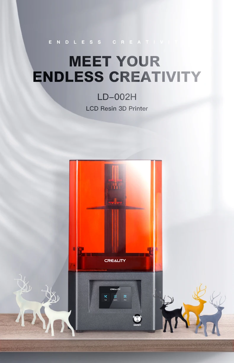 CREALITY 3D LCD Resin UV LD-002H 3D Printer 2K LCD HD Screen Off-line Print Molding Size 130*82*160MM 3d printer best budget 3d printer