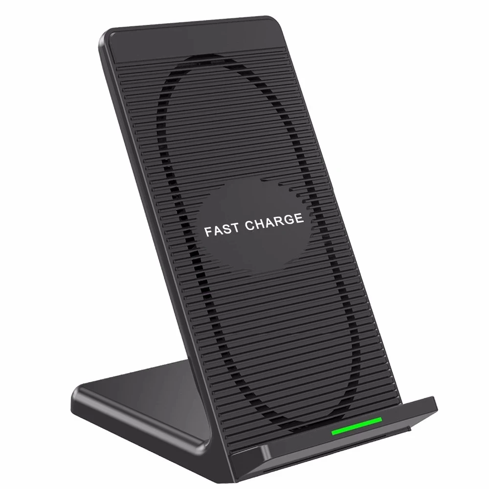 

NEW Fast Wireless Charger QI Wireless Charging Stand Pad Built-in Cooling Fan for Smart Phone