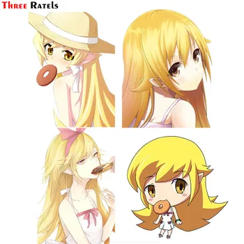 

Three Ratels FC984 Cute Anime Girl Shinobu Oshino monogatari for saab sticker Anti Scratch Film funny car decal