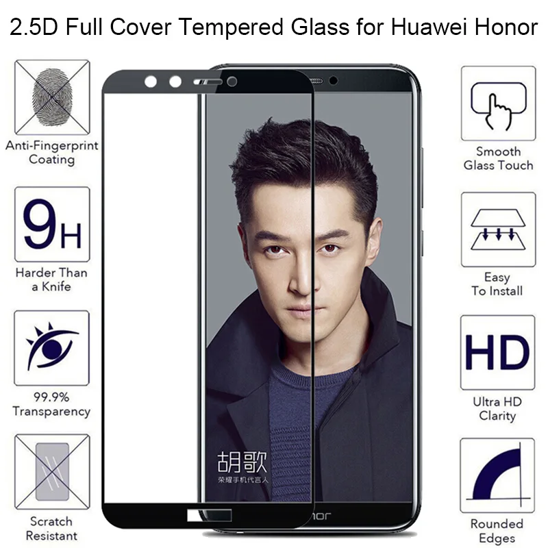 Защитное стекло на экран Honor 9 светильник 10 Lite 8 Pro закаленное для 8X 7X 6X 7S Y9