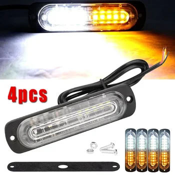 

12V 24V Emergency Light Ultra slim Super bright Waterproof 4Pcs 10-LED Strobe