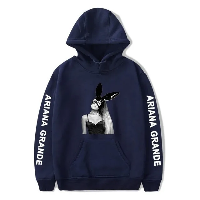 Ariana Толстовка "Гранде" Толстовка Опасная Женщина Тур хип хоп толстовка с капюшоном женская одежда Harajuku толстовки для девочек - Цвет: Blue1