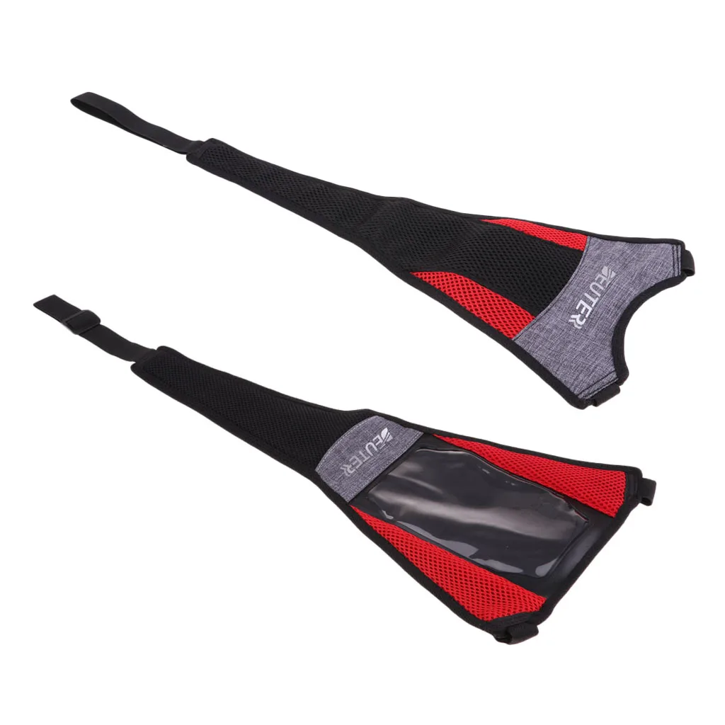 Indoor Bike Trainer Frame Sweat Cover Guard Net Catcher Absorbs Sweat Strap with Phone Holder Black Red
