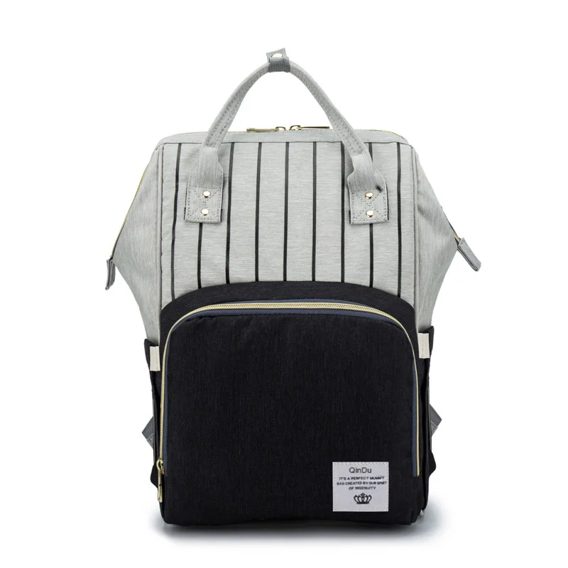 Stripe Black Сумки для подгузников, Детский рюкзак для подгузников, сумка для мам, коляска, органайзер, сумка для мам, сумка для ухода за ребенком, женский модный рюкзак для кормления - Цвет: Stripe Black