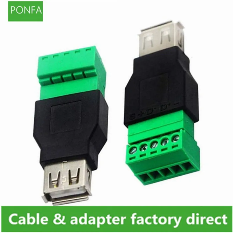 Adattatore USB 2.0 Femmina A Viti - Connettore A 5 Pin, Senza Saldatura, Per Cablaggi Fai Da Te (2 Pezzi) - Foto 3