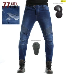 Pantalones vaqueros de motociclista para hombre, ropa resistente al agua, cortavientos para exteriores, para correr, XS-3XL