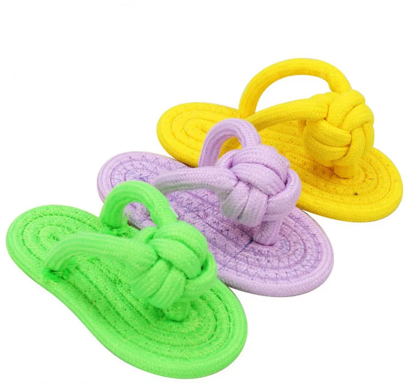 Juguete para perros de algodón para masticar, zapatilla, juguete, cuerda, dientes entrenamiento, juguetes molares Para cachorro interactivo, juegos divertidos para perros, suministros para mascotas