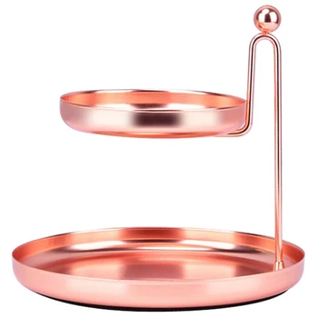 

Double Layer Storage Tray,Jewelry Storage Organizer Dessert Tray Cosmetic Tray Make Up Storage Organizer