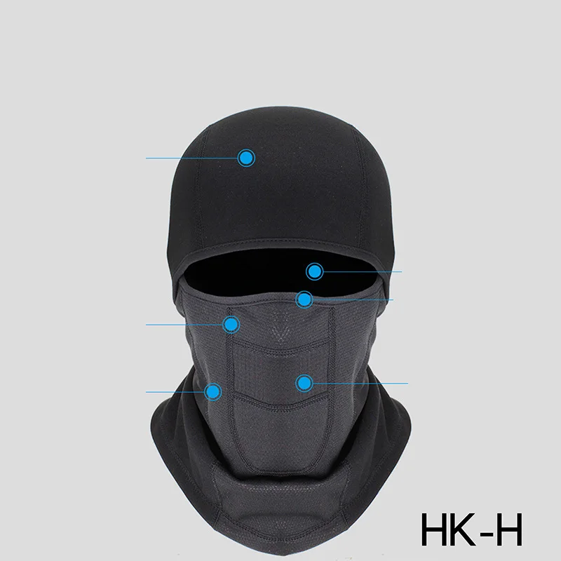 Зимняя дышащая маска для катания на лыжах, непромокаемая, сохраняющая тепло, ветрозащитная, противопылевая маска для сноуборда, велоспорта, шапки, Балаклава, шарф - Цвет: h