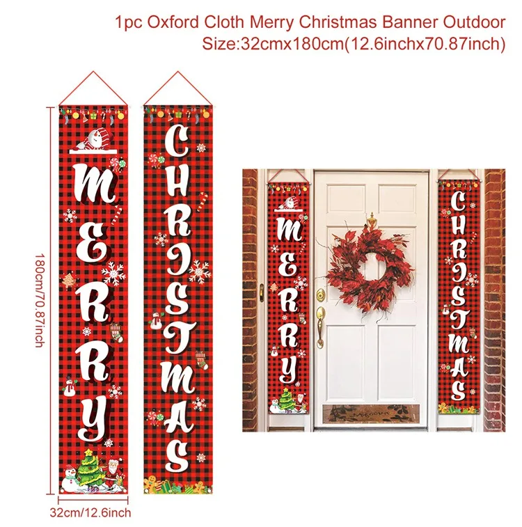 Christmas Banner 3 Домашний Рождественский дверной баннер, знак крыльца, Рождественское украшение для дома, Рождественский кулон, рождественские украшения Navidad - Цвет: Christmas Banner 3