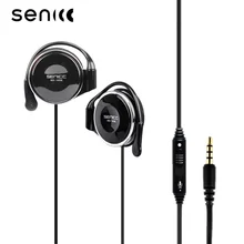 SENICC MX-145N, проводные, спортивные, музыкальные наушники, накладные, стерео, Экстра бас, ушные крючки, 3,5 мм разъем, гарнитура с микрофоном для телефона, mp3-плеер