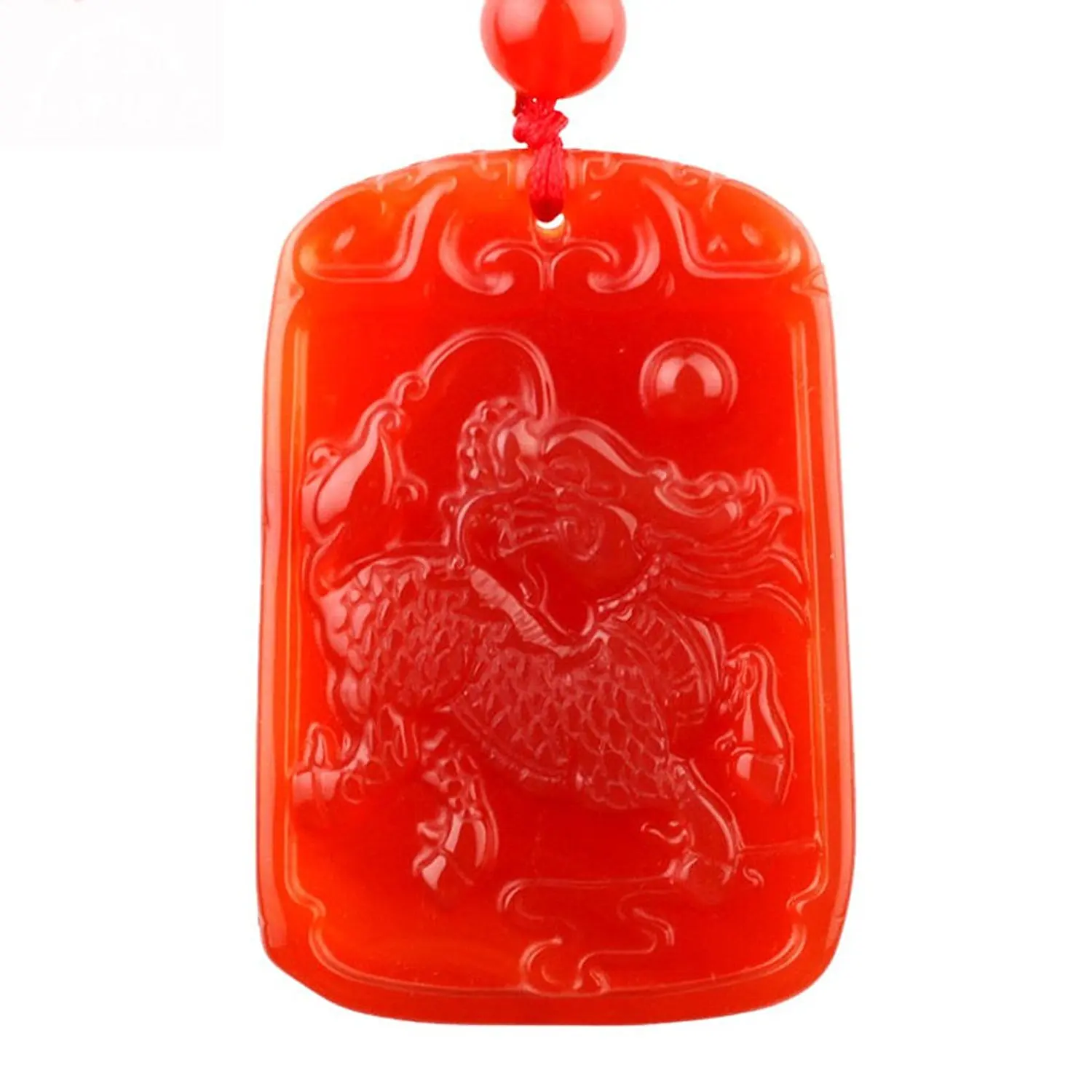 LETSFUN Fine Jewelry Superb Technology Red Agate Kirin Brave Troops Peace Wealthy Necklace Pendant Free Shipping | Украшения и