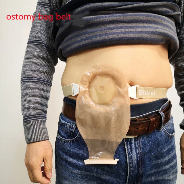 Cinturón de bolsas de ostomia de una pieza, previene fugas, ayuda