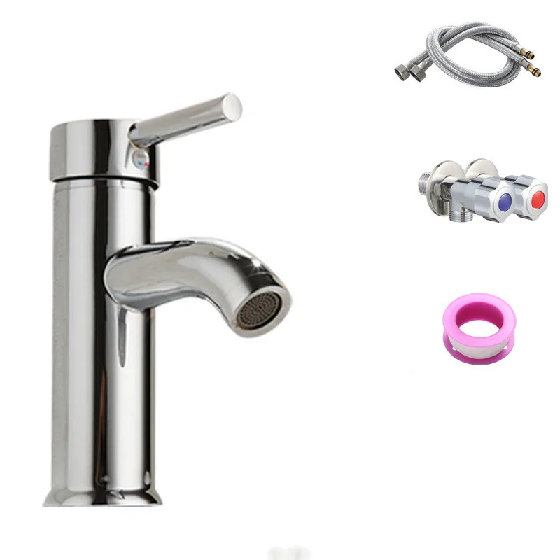 

1PC Basin Mixer Tap Bathroom Counter Faucet Square Vanity Water