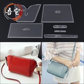 

DIY handmade leather goods female shoulder bag acrylic version template