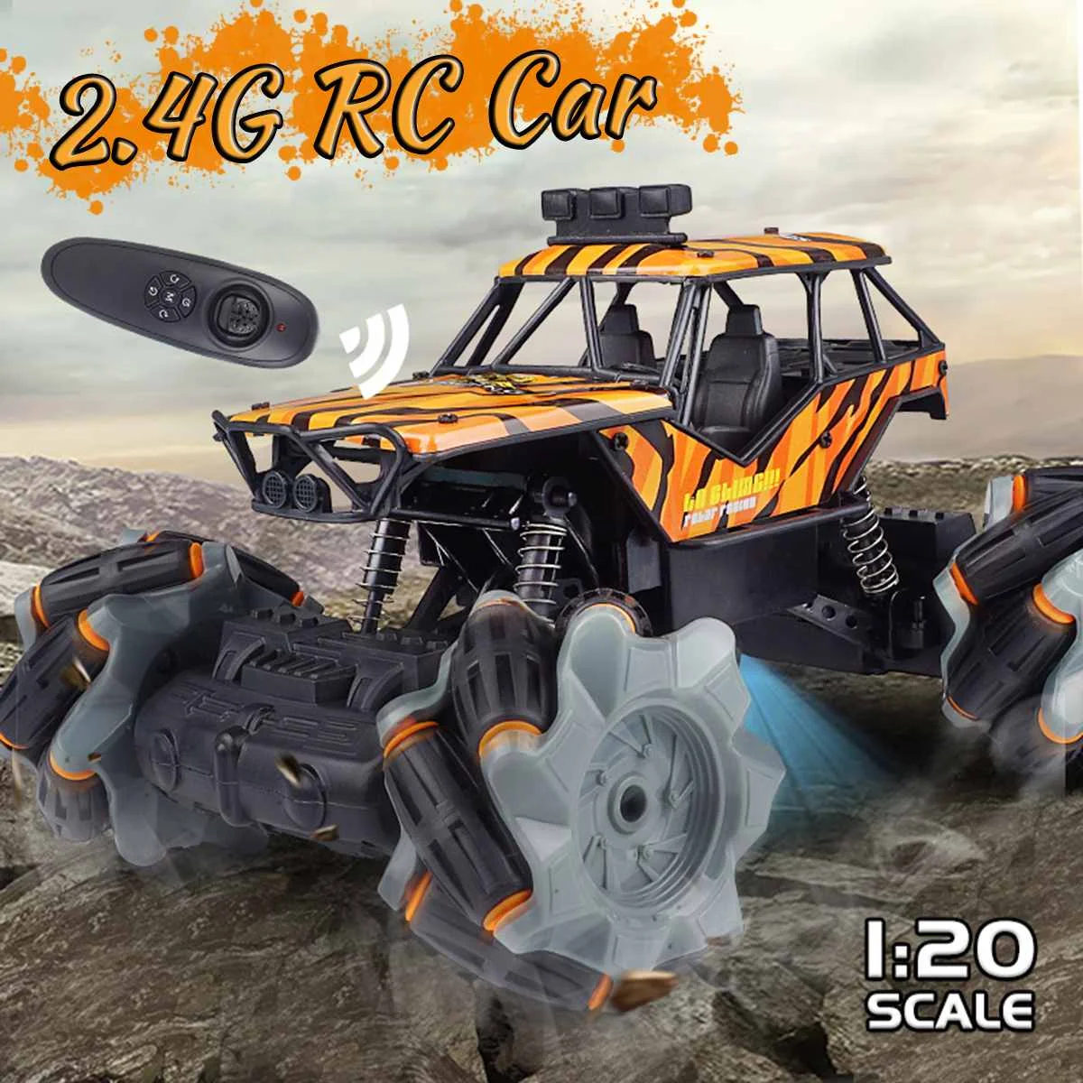 Вращающийся на 360 ° Электрический радиоуправляемый Автомобиль 2 4G 4WD с