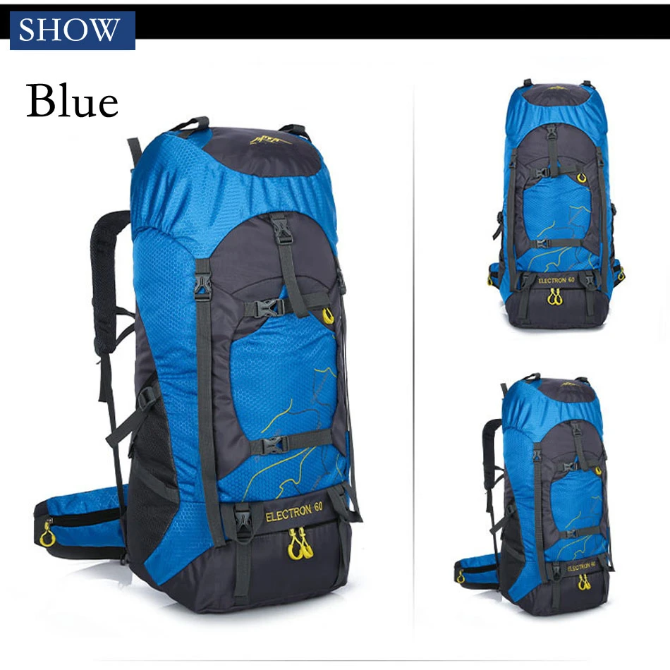Hot 60L Outdoor Backpack Men Women Camping Hiking Sport Bag Waterproof Mountaining Trekking Climbing Cycling Travel Bag Rucksack