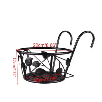 

Railing Potted Plant Hanging Flower Pot Storage Basket Holder Balcony Rail Porch M0XD