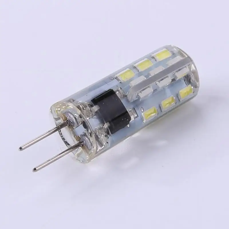 G4 Светодиодный светильник 2W DC 12V 24 SMD3014 110LM Белый светодиодный силиконовый кукурузный лампочка свет бытовой светодиодный светильник