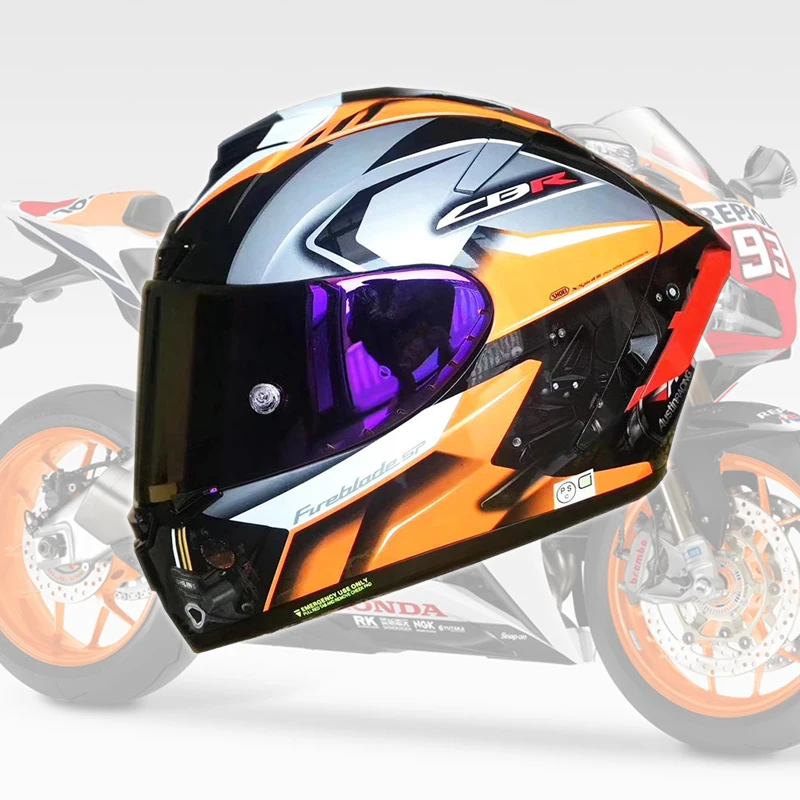 Мотоциклетный шлем на все лицо X-Spirit III X14 2015 CBR1000RR Fireblade SP гоночный для езды