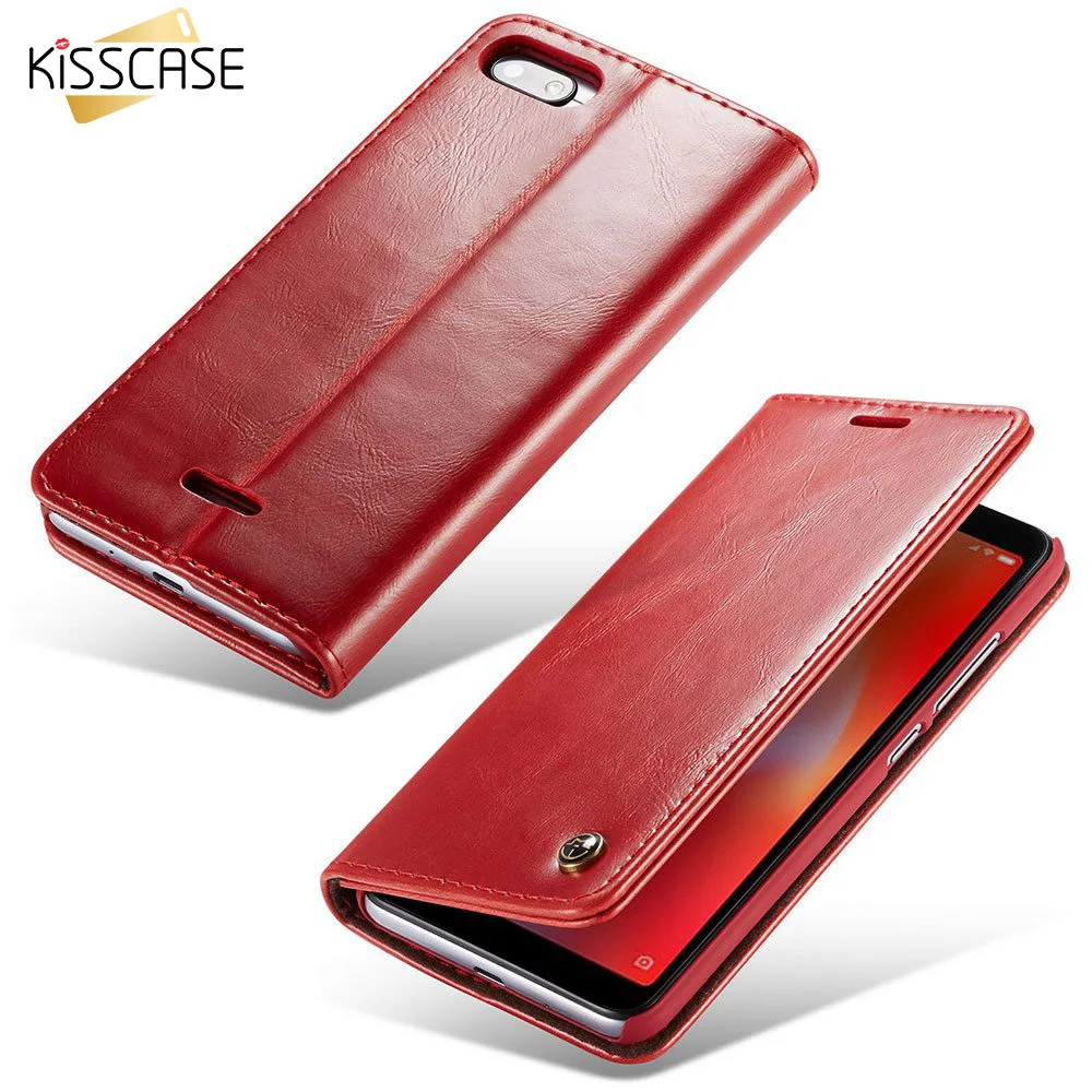 KISSCASE Retro PU Leather Case For Samsung S10 S8 S9 Cover Card Slot Bookcase Note 8 9 Plus Capa | Мобильные телефоны и