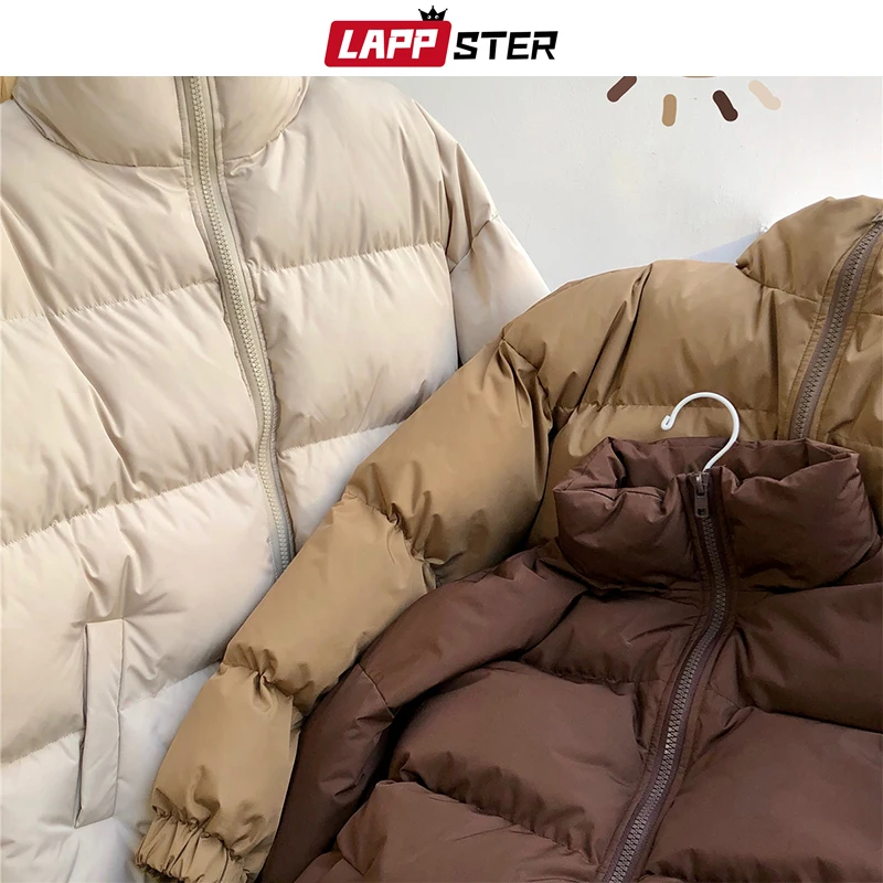 Men Harajuku Bubble Coat Winter Jacket Mens Streetwear Hip Hop Parka Puffer Jackets LAPPSTER puffer jacket parka coat parkas coat