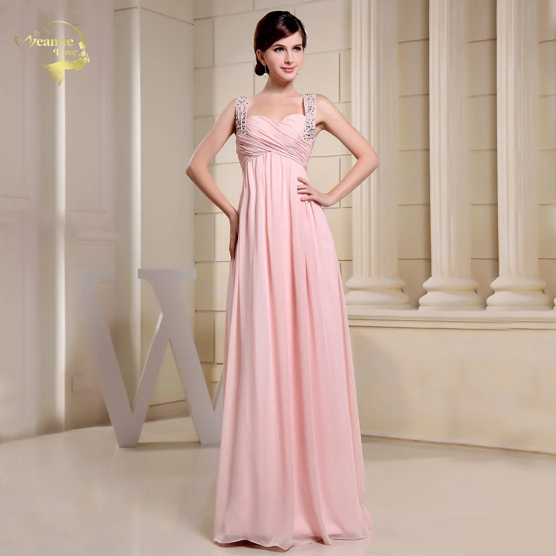 

Pink Bridesmaid Dresses A Line Sweetheart Chiffon Simple Graduation Dress Women Long Dresses For Wedding Prom Gown Real Price