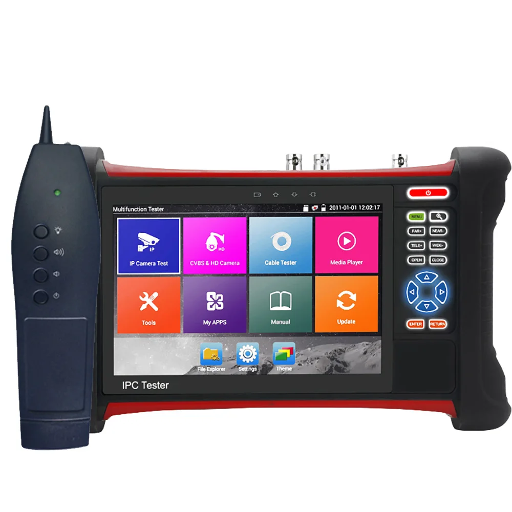 TI-9697ADHS 7 дюймов ip-камера тестер 8MP TVI CVI AHD SDI CVBS IP 6 в 1 CCTV тестер CCTV монитор безопасности камера тестер HDMI TDR OPM Tracer - Цвет: TI-9697ADHS