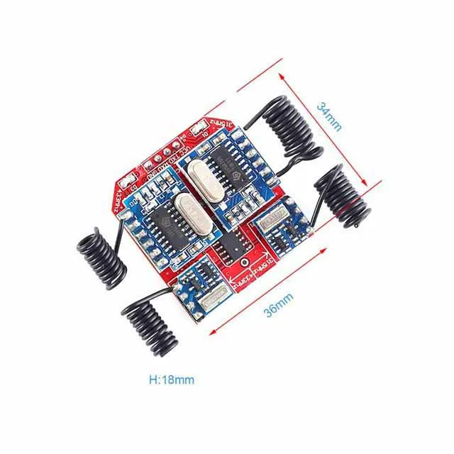 

A23-- DC 5V Dual Frequency 315M 433Mhz Transmitter+Receiver UART Wireless Controller Transceiver Modulemall Volume