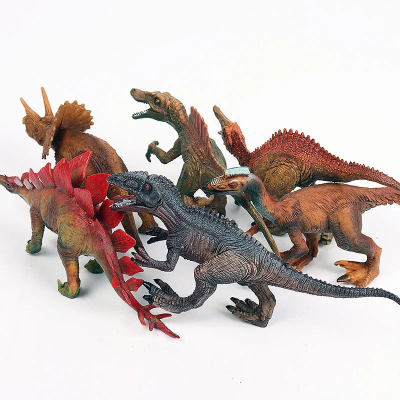 12 шт., 15-18 см, Имитация Динозавра, модель, набор, динозавр, игрушки, тираннозавр, Птерозавр, трицерозавр - Цвет: Six pieces A