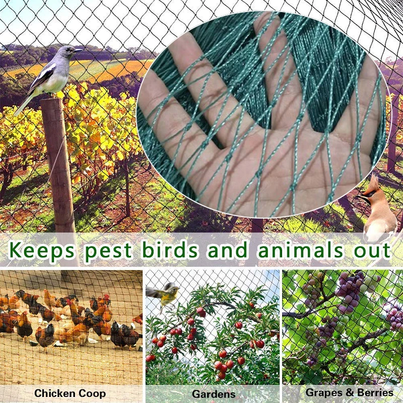 

24 Strands 4x4cm Hole Heavy Anti Bird Deer Cat Dog Netting Net Garden Fence Used To Protect Crops Raise Chickens And Fish Ponds