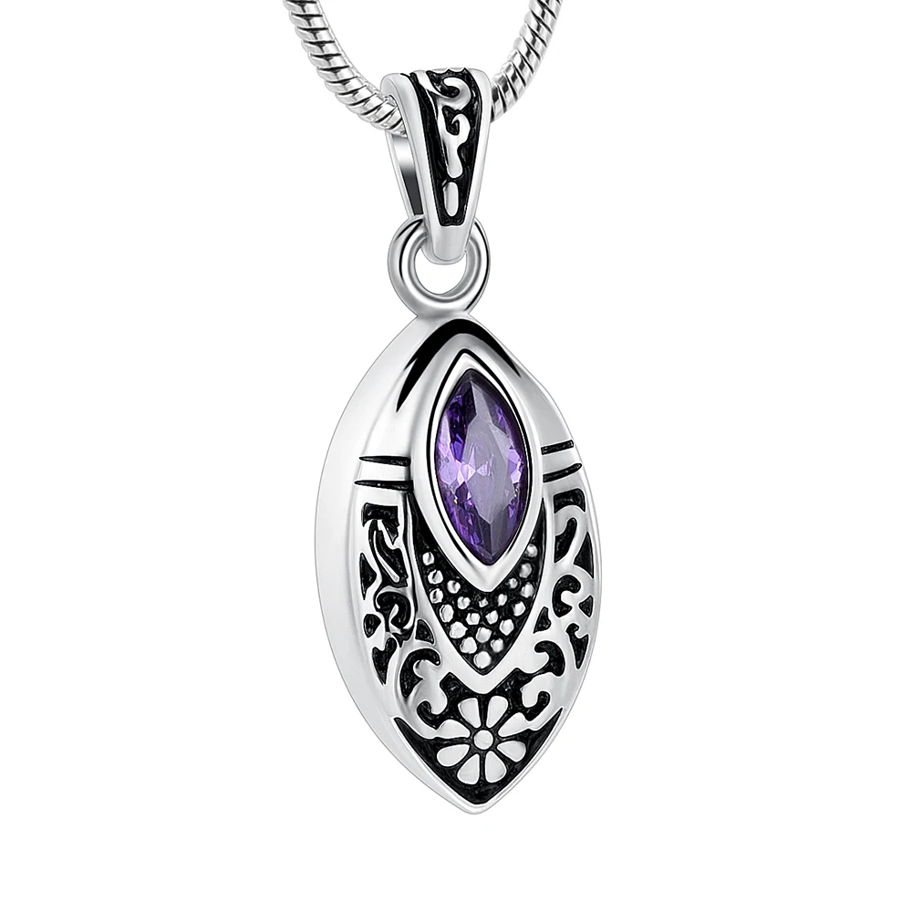 Crystal Cremation Jewelry for Ashes for Loved One Stainless Steel Urn