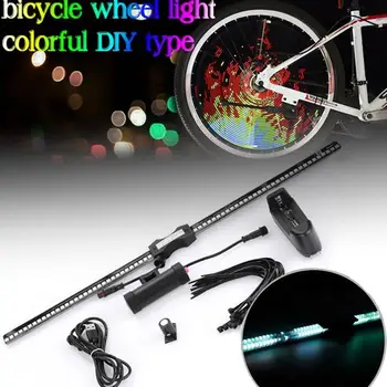 

Programmable LED Lamps DIY Wheel Light Bike Tyre Light Super Bright Universal 26inch Waterproof 128led Motorcycle Replacement