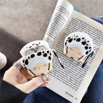

Cute Cover Funda Finger Ring 3D One Piece Cartoon Soft Silicone For AirPod 2 1 Earphone Cases For Apple Airpods Case