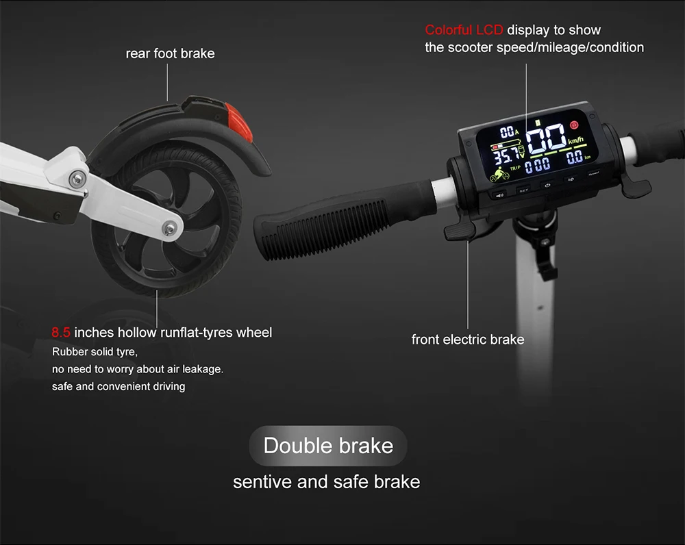  8.5 inch Electric Scooter Smart App E Scooter Skateboard Mini Foldable Hoverboard Patinete Electric