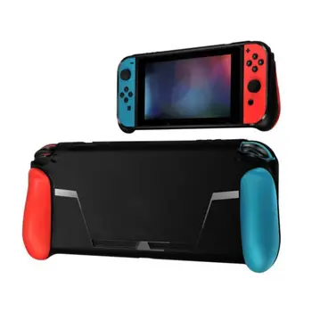 

Full Protection Soft Case And Game Card Storage Grip For Nintendo Switch With Tempered Glass Screen Film, Carry Bag